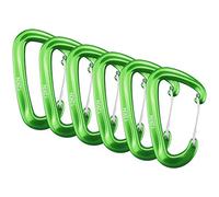 12KN Moschettoni in Alluminio Resistenti Multiuso per Amache Campeggio Escursionismo Trekking 6 PZ