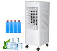 12L Eative Air Cooler, 4-in-1 Ventilatore di Raffreddamento Portatile con umidifica | 4 Ice Pac, Telecomando, 3 velocità, 120 ° Oscillat, 7.5H Timer per casa, Camera da Letto, Soggiorno e Ufficio