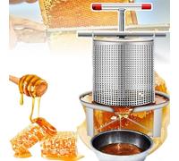 12L Honey Presser Wax Press - Curling Design (Not Hurt Hands), T-Shaped Handle (Labor-Saving), Manual Honey Press Extractor, for Honey, Beekeeping