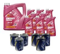 12L MANNOL Energy Premium 5W-30 API SN/CH-4 Olio Motore Inkl. Motor Flush Doctor