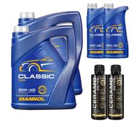 12L MANNOL Olio Motore CLASSIC 10W-40 Inclusi 2x Additivi Ceramo Ester 9829