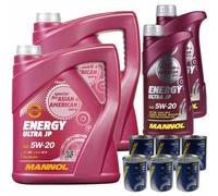 12L MANNOL olio motore Energia Ultra JP 5W-20 Api Sn Incl. Motore Flush Doctor