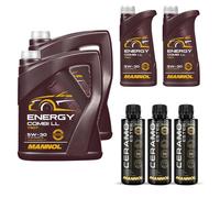 12L MANNOL olio motore Energy Combi Ll 5W-30 Incl. 3x Additive Ceramo Ester 9829