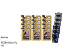 12L Olio Motore Liqui Moly Leichtlauf 10W-40 3xMotor Doctor + Motor Flush
