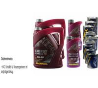 12L Olio Motore mannol Energia Formula Pd 5W-40 3xLeak-Stop + Motor Doctor Flush