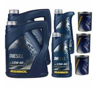 12L Olio Motore MANNOL SAE 15W-40 DIESEL 3x