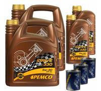 12L PEMCO idrive 330 5W-30 olio motore Api Sl Acea A3/B3 Ilsac GF-5 Motore Filo