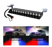 12LED Beads Car Light Police Strobe Light emergenza ventosa spia 14 modalità Flash per camion SUV con accendisigari