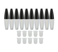 12ml Lip Gloss Containers 10 Pack | Leakproof Tubes with Nonslip Caps | Transparent Portable Empty Lipgloss Tubes for DIY/Travel/Home Use | Strong ABS Material