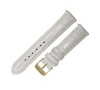 12mm-20mm Genuine Leather Watch Band in acciaio inox fibbia ad ardiglione cinturino modello di bambù uomini della cinghia accessori di ricambio Tipo 5 Gold Fibbia, 18mm