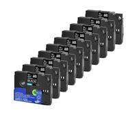 12mm 5/10pk 231 etichetta nastro compatibile con TZE-231 TZE231 221 241 335 PTH110 Etichetta stampante(White on Black-10PK)