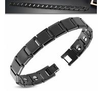 12Mm | Bracciale Magnetico A Maglie In Ceramica Nera 199