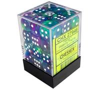 12mm d6 Dice Block: Festive Waterlily with White