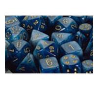 12mm d6 Dice Block: Phantom Teal with Gold