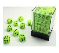 12mm d6 Dice Block: Vortex Bright Green with Black
