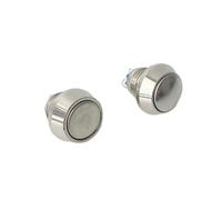 12mm DIY Reset Metal Push Button Switch 1A Spherical Ball Head Copper Plated Nickel Car Horn Door Control(Spherical,1pc) Switches
