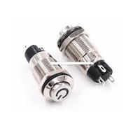 12mm Metal Push Button Switch Blue Light Self-Locking LED Lamp Switch Waterproof RUAJOGYNVM