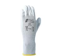 12Paar Nitras Schutzhandschuhe Nylon-Carbon-Strick, Größe 7, grau