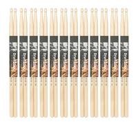 12Pair 5A/7A Bacchette Per Batteria Confortevole Impugnatura Della Mano Bacchette Antiscivolo Leggero In Legno D'acero Per Batterista Principiante