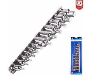 12pc Maschile Punta Torx Stella Presa Set con Binario 0.6cm 1cm Dr T10 - T60