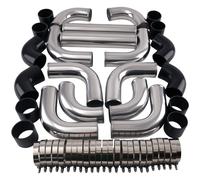 12pcs 3" 76mm Universale intercooler tubi turbo Pipe Kit Universal Aluminum