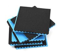 12Pcs 30X30X2.5cm Studio Acoustic insonorizzata Schiuma assorbimento acustico Treatment Panel Tile cuneo di protezione Spugna insonorizzato Schiuma