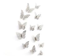 12Pcs 3D Magneti da frigorifero a farfalla cava Adesivi murali con magnete Divertenti magneti per frigorifero Arte della parete rimovibile fai da te per gli asili nido CaMolto bello e pratico.