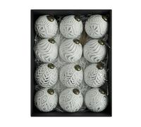 12PCS Addobbi Natalizi Stile Rustico 8CM Polipropilene per Decorazione Albero