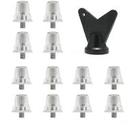 12pcs Aluminium Football Boot per studs 5mm Thread Non-Slip 12pcs | Lightweight Alloy, Includes Wrench, Fits Standard 5mm Boots, Sizes 10-16mm, For Rugby And Hiking