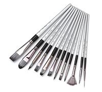 12Pcs Artista Pennello Professionale Ad Acquerello Pennello Per Principianti Acrilico Guazzo Pittura Ad Acquerello Miniature Pennello Per Bambini Classroom Pennelli Set Rotondo Pennello Secco Pennelli