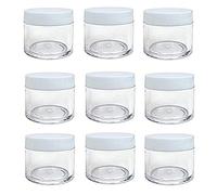 Barattolini rotondi in plastica trasparente, con coperchio avvitabile, vuoti e riutilizzabili, capacità 30 g/30 ml, ideali per contenere cosmetici, ombretto, polveri per unghie, balsami fatti in casa per le labbra e molti altri prodotti di bellezza.