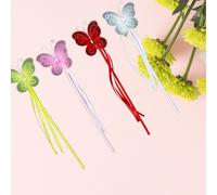 12pcs bella farfalla scintillanti glitter fata bastone bacchetta da fata con