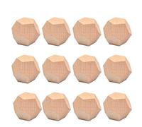 12Pcs Blank Wooden Dice 12 Sided Blank Dice Wood Cubes 1.18 * 1.18 * 1.18in Unfinished Wood Blocks for DIY Craft Projects Painting Drawing Stacking Staining