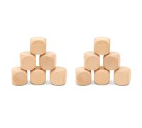 12Pcs Blank Wooden Dice 6 Sided Blank Dice Wood Cubes with Rounded Corners 1.96 * 1.96 * 1.96in Wood Blocks for DIY Craft Projects Painting Drawing Stacking Staining