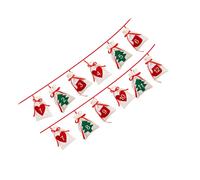 12Pcs Calendar Christmas Wreath Hanging Avvento Calendar New Year Gift Bag
