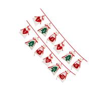 12Pcs Calendar Christmas Wreath Hanging Avvento Calendar New Year Gift Bag