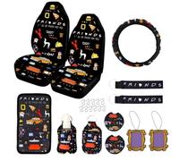 12PCS Car Accessories Set,Funny TV Show Merchandise,Car Seat Cover,Steering Wheel Cover,Universal for Auto Truck Van SUV