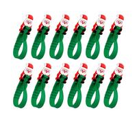 12pcs Christmas Wreath Hooks, Santa Claus Shaped Silicone Adhesive Hooks, S | Fireplace Stocking Holder For Homeowners Renters Decorators Home Office Apartment Staircase Window Porch Living Room Bedroom