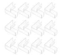 12Pcs Connettori in Plastica per Vetro, 10mm a L Trasparenti per Clamp
