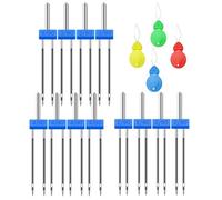 12PCS Cucire Perni Doppi Aghi,Doppio Ago Macchina da Cucire, Aghi Doppi per Macchina,2/90 3/90 4/90 Doppio Ago, per Comuni Macchine da Cucire Domestiche, Sewing Machine Double Needle Set