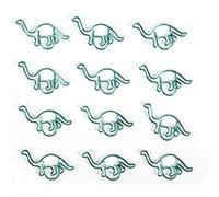 12pcs dinosauro a forma di animale graffetta in metallo segnalibro divertente clip di documenti per forniture scolastiche scrivania ufficio scuola Crafts