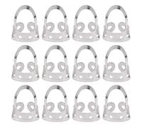 12Pcs Ditali in Acciaio Inossidabile Regolabili per Chitarra, Banjo e Ukulele, Plettri Resistente e Leggeri per Pratica a Lungo Termine, Adatti a Tutte le Dimensioni delle Dita (Argento)