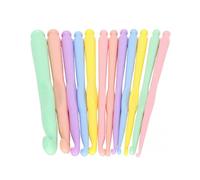 12Pcs DIY Craft Crochet Hooks Knitting Kit Colorful Plastic Needle Set