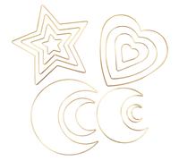 12Pcs Dream Catcher Rings Star Moon Heart Macrame Hoop Ring Accessori fai da te