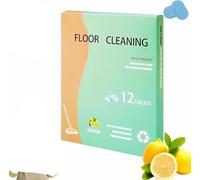 12pcs Floor Cleaner Tablets Hard Floor Cleaner Tablets, High Shine & Deep Clean, Suitable for Tile, Vinyl, Hardwood, Fresh Lemon Scent(1pcs)