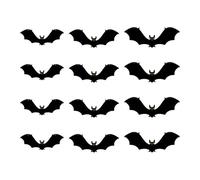 12Pcs Halloween Appeso Pipistrelli Ornamento Realistico Pipistrello Volante Per La Decorazione Del Partito Haunting Indoor E Outdoor Accessorio