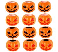 12Pcs Halloween Toys Ghost Pumpkin Squeeze Ball 2.4x2" Small Washable Relieve Stress Toy Pumpkin Stress Ball Halloween Party Favors Gifts for Kids, Girls, Boys