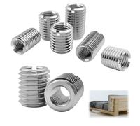 12PCS Inserti Filettati in Acciaio Inox, Convertitori di Filettatura da M12 a M10 x 15 mm, Manicotti di Riduzione per Filettatura Esterna, per Progetti di Mobili, Automobili e Dispositivi Meccanici