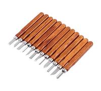 12pcs lame di intaglio del legno, pezzi di intaglio del legno taglierina xilografia set di coltelli a mano legno intaglio scalpelli per la lavorazione del legno strumenti fai te