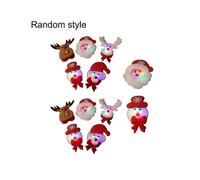 12Pcs LED Brooch Pins Nice-looking Decorative Lightweight Lighting Christmas Colorful Glitter Brooch